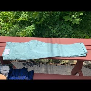 NWT size 14 LOFT skinny crop jeans in light green
